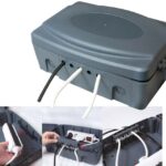 Wetterfeste Garten-Kabelbox IP54 verschließbar 32x21x15cm, grau kaufen