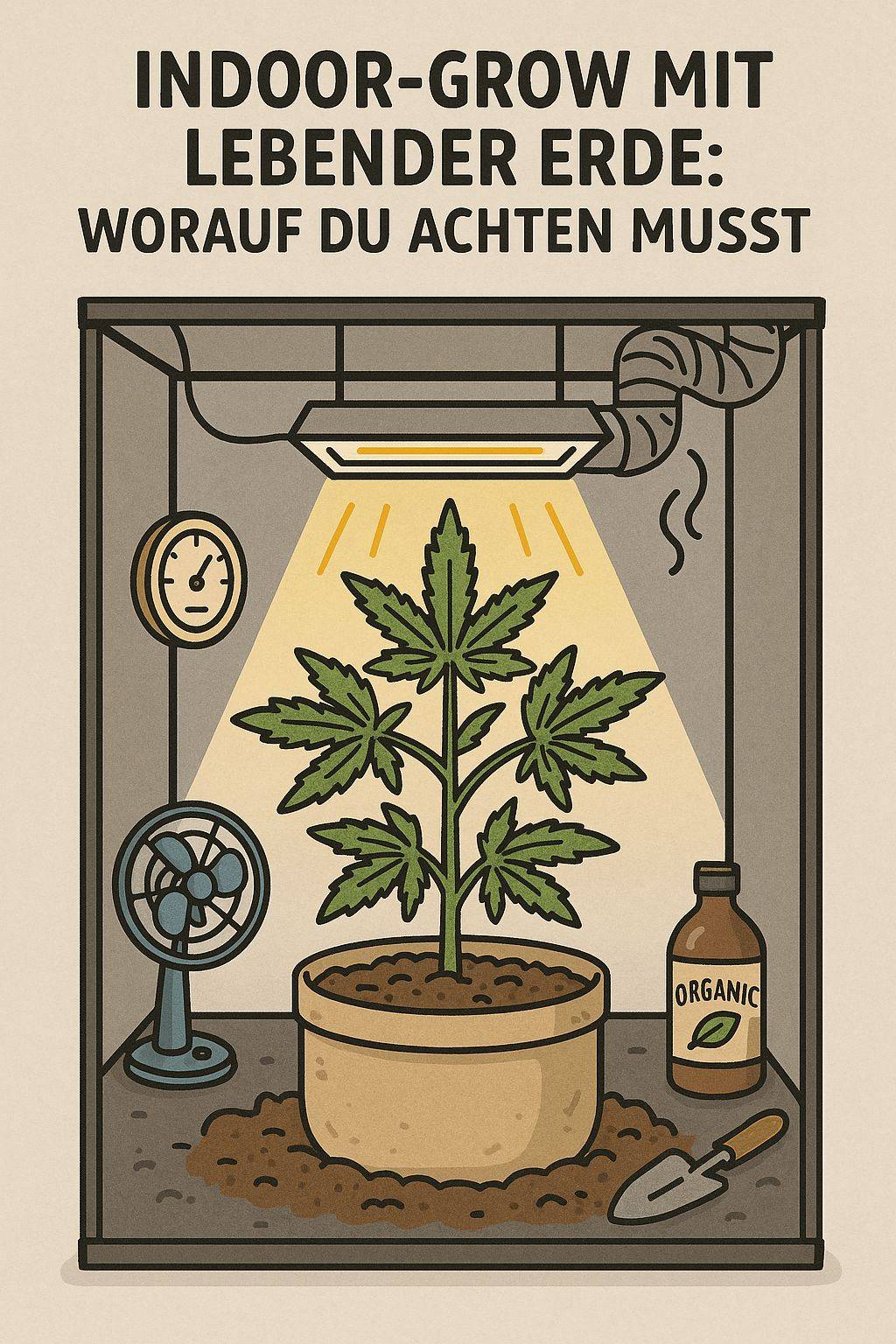 Indoor-Grow mit lebender Erde: Worauf du achten musst