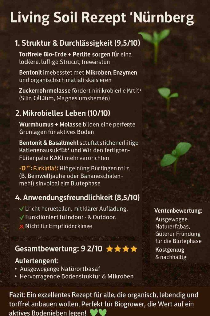 Living Soil Rezept Struktur, Nährstoffe mikrobielles Leben vereint