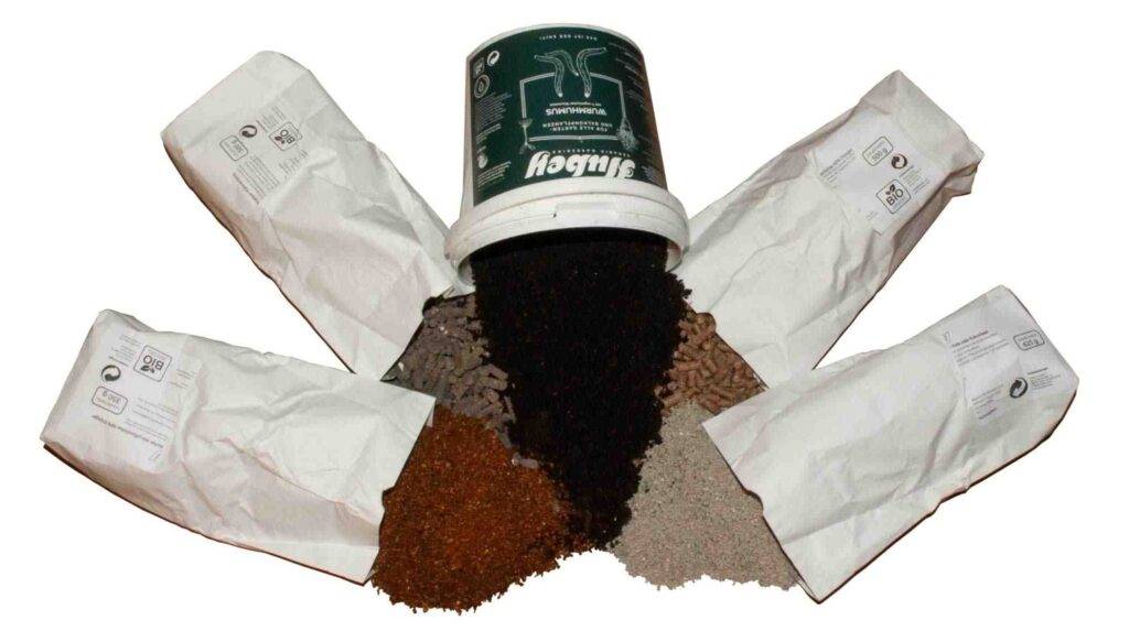 Hubey Starter Kit mit sichtbarer Bio-Düngermischung